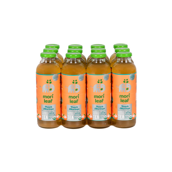 Lightly Sweetened Peach Moringa Tea - 12 Pack